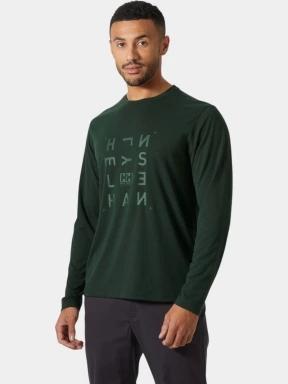 tricou cu maneci lungi pt. barbati Helly Hansen Skog Graphic Ls Tee verde 1