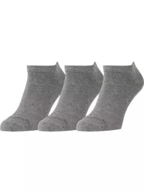 sosete sub glezna Fundango Noshow basic 3-pack gri 1