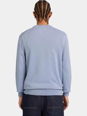 pulover pt. barbati Timberland Cotton YD Sweater albastru deschis 3