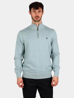 pulover pt. barbati Timberland Cotton Yd 1/4 Zip Sweater albastru 1