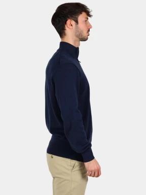 pulover pt. barbati Timberland Cotton Yd 1/4 Zip Sweater albastru inchis 3