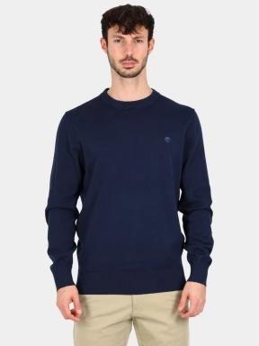 pulover pt. barbati Timberland Cotton Yd Full Zip Sweater albastru inchis 1