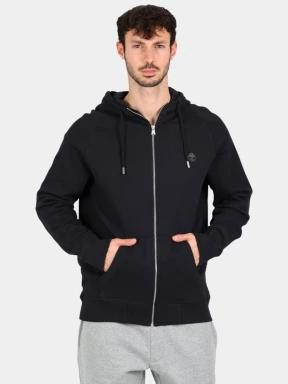 pulover cu gluga pt. barbati Timberland Brushed Back Full Zip Hoodie negru 1