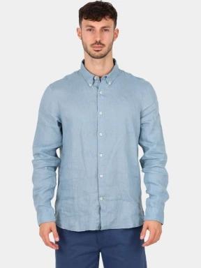 camasa cu maneci lungi pt. barbati Timberland Linen Shirt albastru 1
