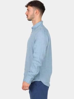 camasa cu maneci lungi pt. barbati Timberland Linen Shirt albastru 3