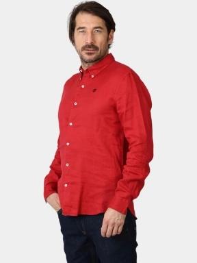 camasa cu maneci lungi pt. barbati Timberland Linen Shirt rosu 1