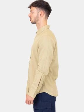 camasa cu maneci lungi pt. barbati Timberland TFO Cotton/Linen Long Sleeve Shirt oliv 3