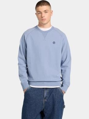 pulover pt. barbati Timberland Loopback Crew Neck Sweatshirt albastru deschis 1