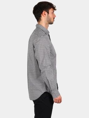 camasa cu maneci lungi pt. barbati Timberland Stretch Poplin Gingham Shirt maro 3