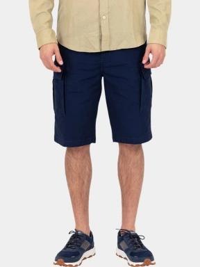 pantaloni scurti cu buzunare laterale pt. barbati Timberland Poplin Cargo Short albastru inchis 1