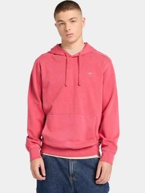 pulover cu gluga pt. barbati Timberland Garment Dye Hoodie rosu 1