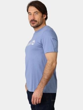tricou cu maneci scurte pt. barbati Timberland Linear Logo Short Sleeve Tee albastru deschis 3