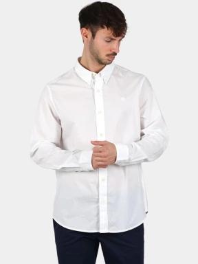 camasa cu maneci lungi pt. barbati Timberland Long Sleeve Stretch Poplin Shirt alb 1