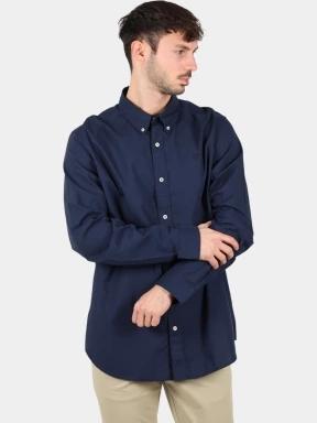camasa cu maneci lungi pt. barbati Timberland Long Sleeve Stretch Poplin Shirt albastru inchis 1