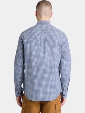 camasa cu maneci lungi pt. barbati Timberland Micro Plaid Poplin Shirt albastru 3