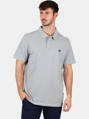 tricou cu guler pt. barbati Timberland Pique Short Sleeve Polo gri 1