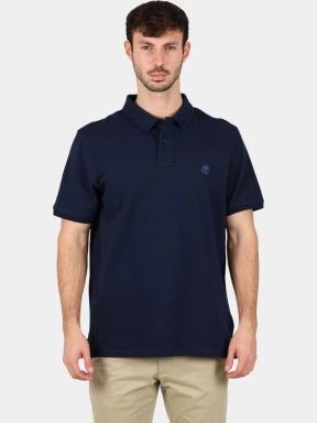 tricou cu guler pt. barbati Timberland Pique Short Sleeve Polo albastru inchis 1