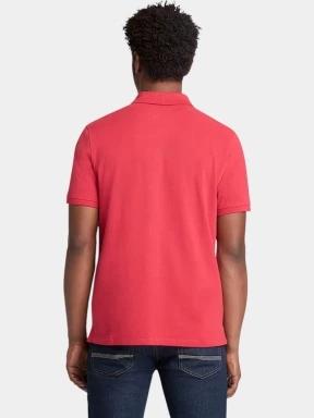 tricou cu guler pt. barbati Timberland Pique Short Sleeve Polo rosu 3