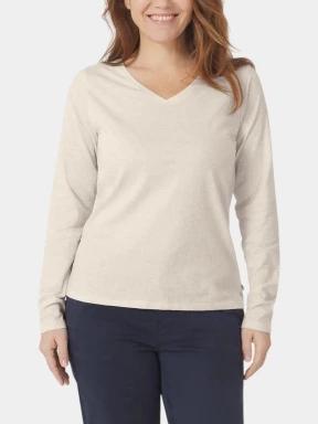 tricou cu maneci lungi pt. femei TBS Adinalon nisip 1