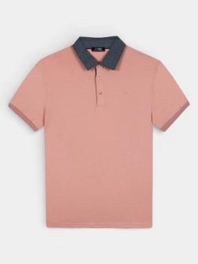 tricou cu guler pt. barbati TBS Arsonpol roz 1