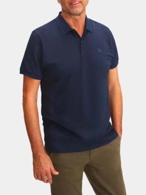 tricou cu guler pt. barbati TBS Attonpol albastru inchis 1