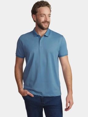 tricou cu guler pt. barbati TBS Attonpol albastru 1
