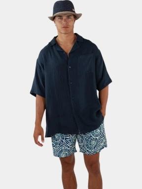 camasa cu maneci scurte pt. barbati Barts Cayrlos Shirt albastru inchis 1