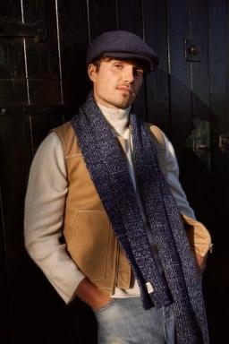 sal pt. barbati Barts Skaga Scarf albastru 3