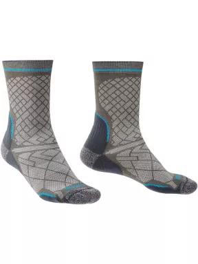 ciorapi pentru drumetii pt. barbati Bridgedale Ultra Light T2 Coolmax Performance Boot gri 1