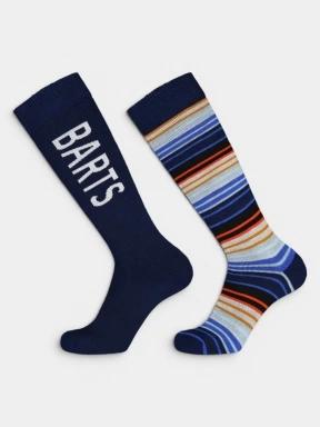 ciorapi de schi Barts Basic Skisock 2 Pack Stripe albastru inchis 1