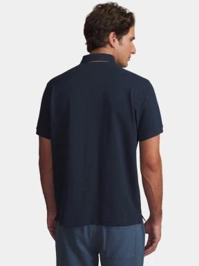 tricou cu guler pt. barbati TBS Clidepol albastru inchis 3