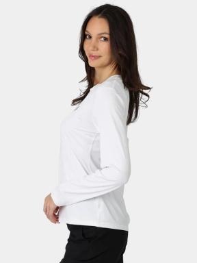 tricou cu maneci lungi, pentru sport pt. femei TBS Dockitee alb 3