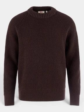 pulover tricotat pt. barbati Fjallraven Övik Waffle Knit M maro 1
