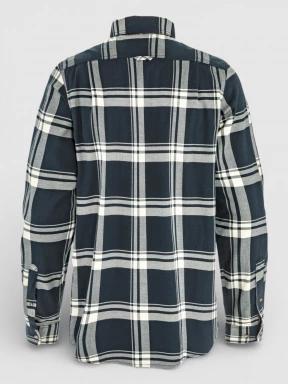 camasa cu maneci lungi pt. barbati Fjallraven Övik Lite Flannel Shirt M albastru inchis 3
