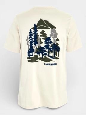 tricou pentru sport, cu maneci scurte pt. barbati Fjallraven Swedish Forest T-Shirt M alb 3