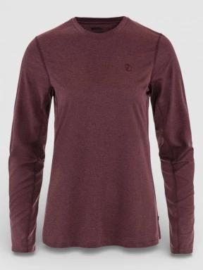 tricou cu maneci lungi, pentru sport pt. femei Fjallraven Abisko Day Hike LS W bordo 1