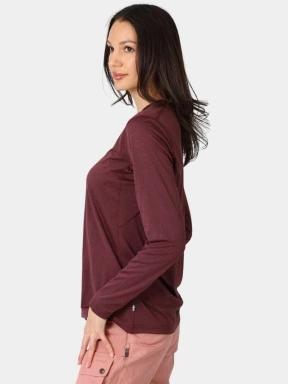 tricou cu maneci lungi, pentru sport pt. femei Fjallraven Abisko Day Hike LS W bordo 3