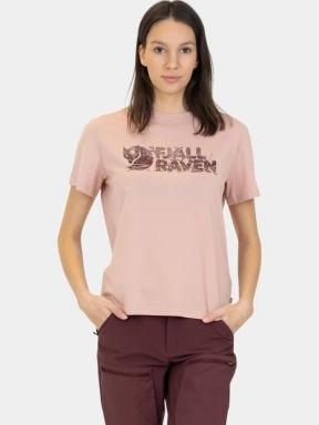 tricou cu maneci scurte pt. femei Fjallraven Lush Logo T-shirt W roz 1