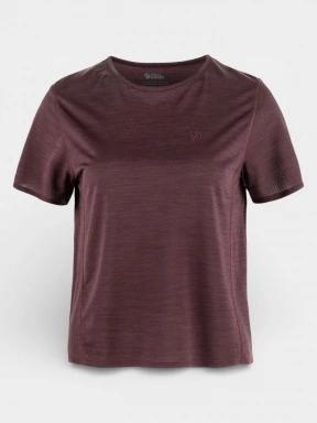 tricou pentru sport, cu maneci scurte pt. femei Fjallraven Abisko Lite SS W bordo 1