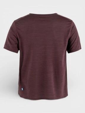 tricou pentru sport, cu maneci scurte pt. femei Fjallraven Abisko Lite SS W bordo 3