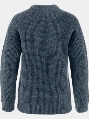 pulover tricotat pt. femei Fjallraven Övik Waffle Knit W albastru inchis 3