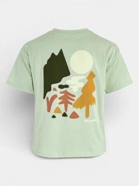 tricou pentru sport, cu maneci scurte pt. femei Fjallraven Forest Walk T-shirt  W verde deschis 3