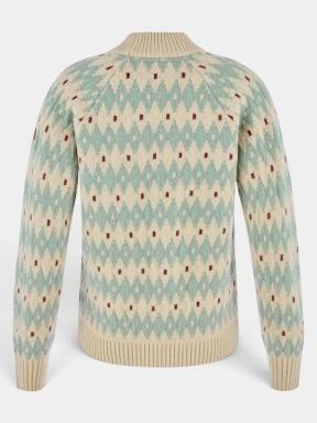 pulover tricotat pt. femei Fjallraven Övik Jacquard Knit W nisip 3