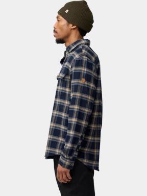 camasa cu maneci lungi pt. barbati Fjallraven Övik Heavy Flannel Shirt M albastru inchis 3