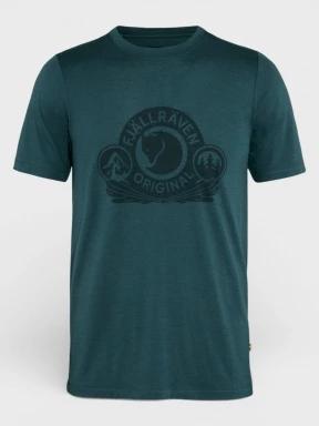 tricou pentru sport, cu maneci scurte pt. barbati Fjallraven Abisko Wool Classic SS M albastru inchis 1