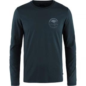tricou cu maneci lungi pt. barbati Fjallraven Forever Nature Badge LS M albastru inchis 1