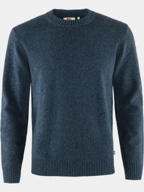 pulover tricotat pt. barbati Fjallraven Övik Round-neck Sweater M albastru inchis 1