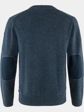 pulover tricotat pt. barbati Fjallraven Övik Round-neck Sweater M albastru inchis 3