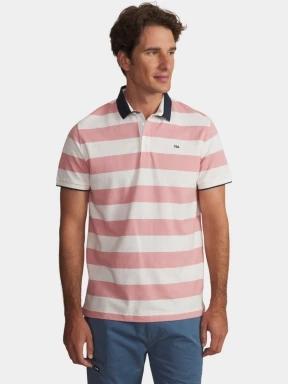 tricou cu guler pt. barbati TBS Govanpol roz 1