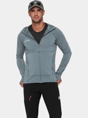 pulover polar pt. barbati Mammut Taiss ML Hooded Jacket gri 1